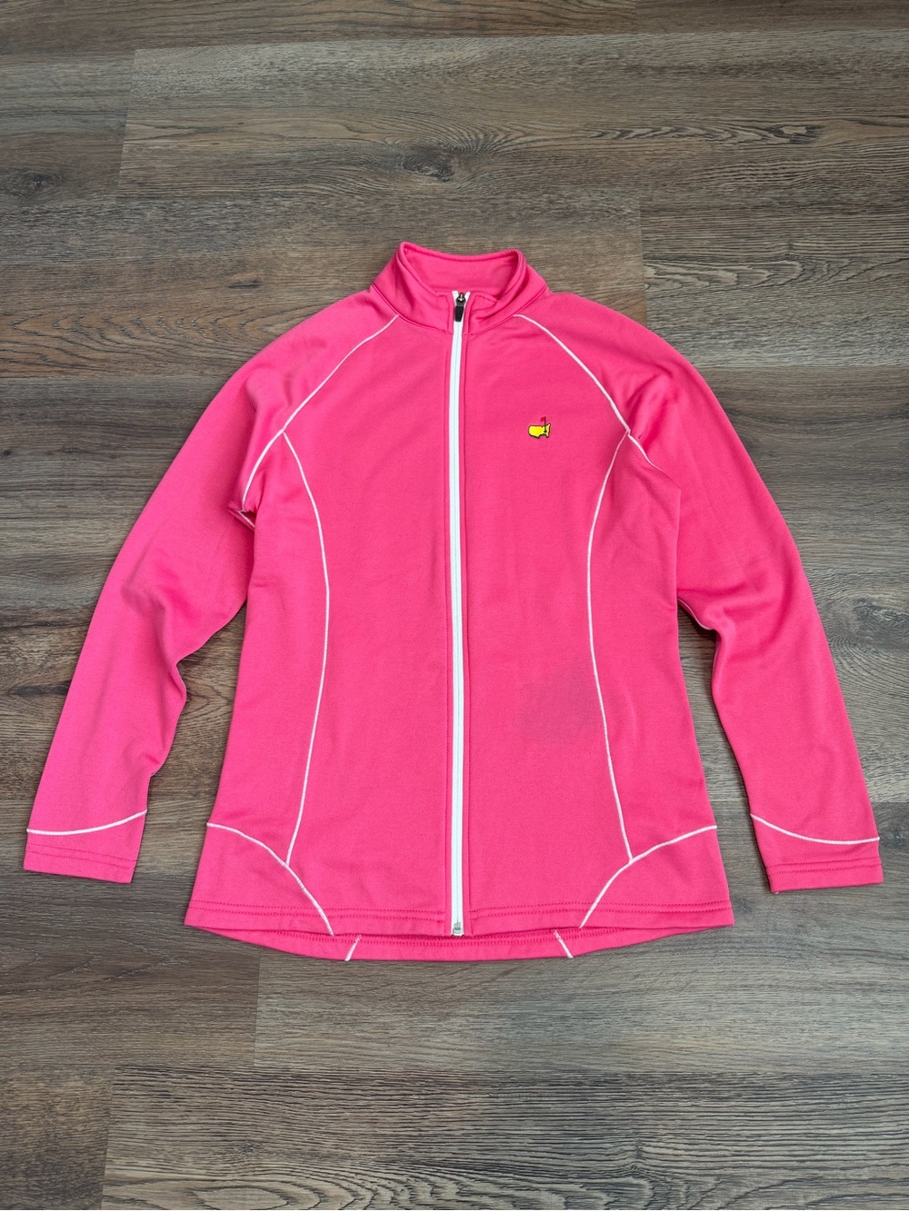 Magnolia Lane Masters Collection Golf Full Zip Jacket Pink Augusta Medium